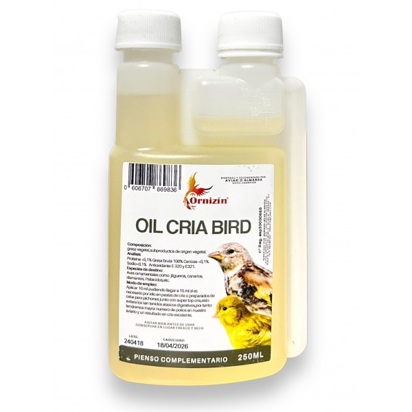 Oil Cria Bird (aceite para la cura de pichones) Parasitos internos