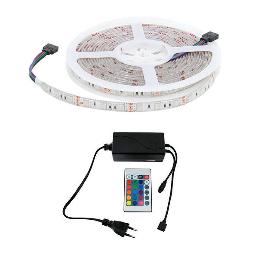 Tira de LED 72W 12V DC SMD5050 60 LED/m 14,4W/m IP65 (5 metros)