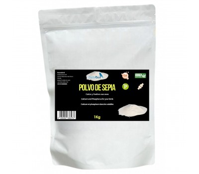 Polvo de Sepia 1 kg | Fuente natural de Calcio y Fósforo para sus aves